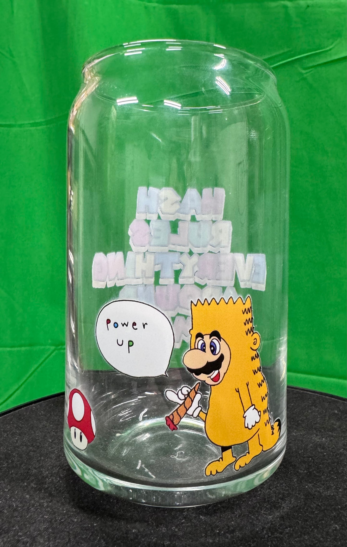 bartfield Mario power up drinking glass