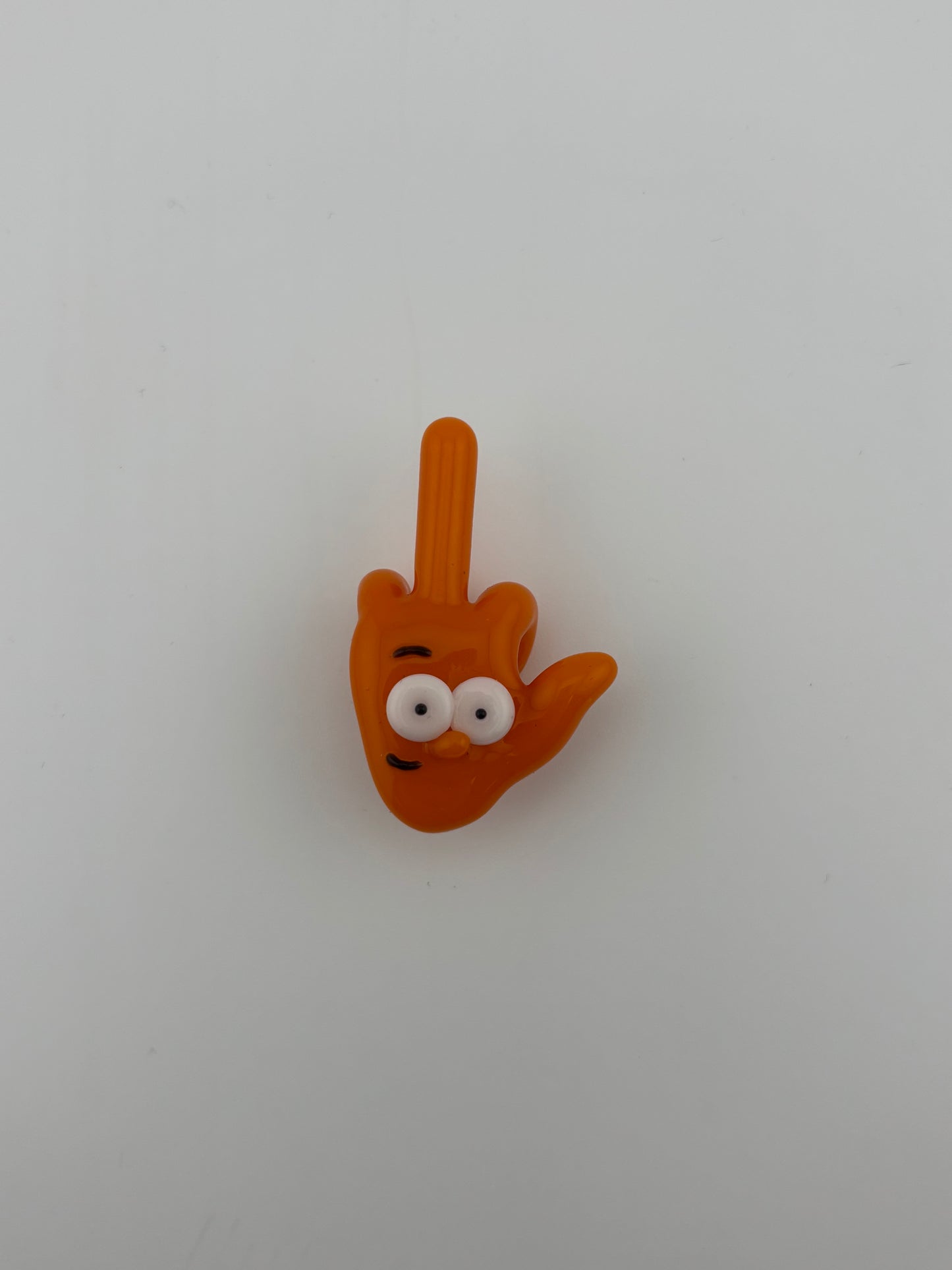 bartfield middle finger glass pendant