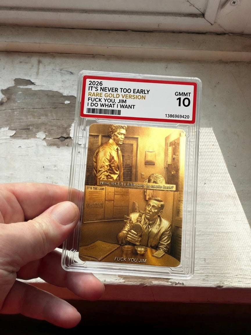 its never too early GOLD card