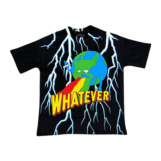 puking earth lightning bolt tee