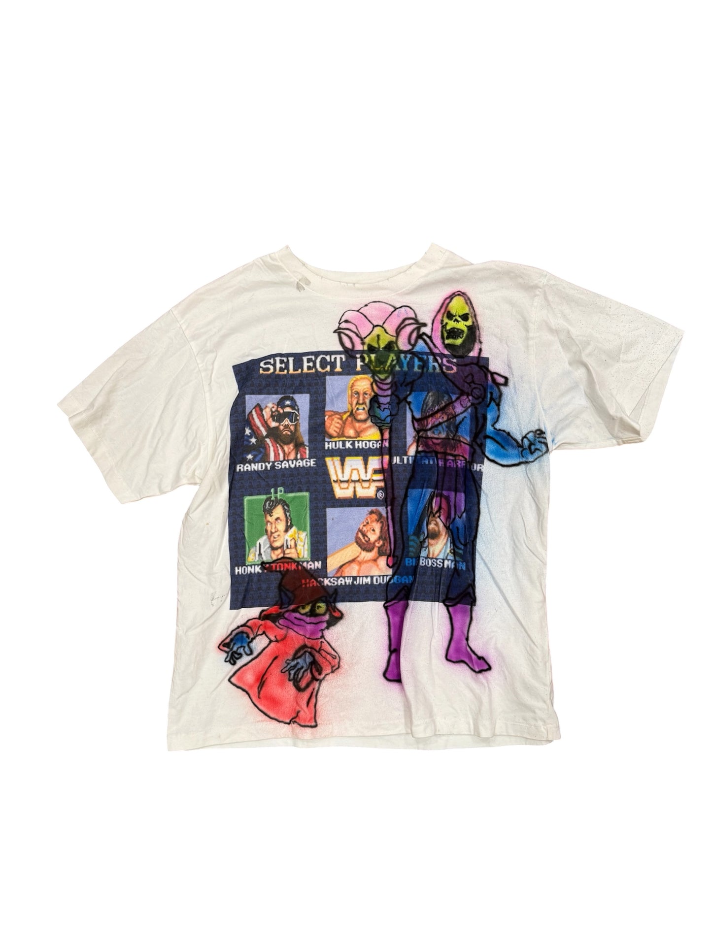 L Wrestling painted shirt