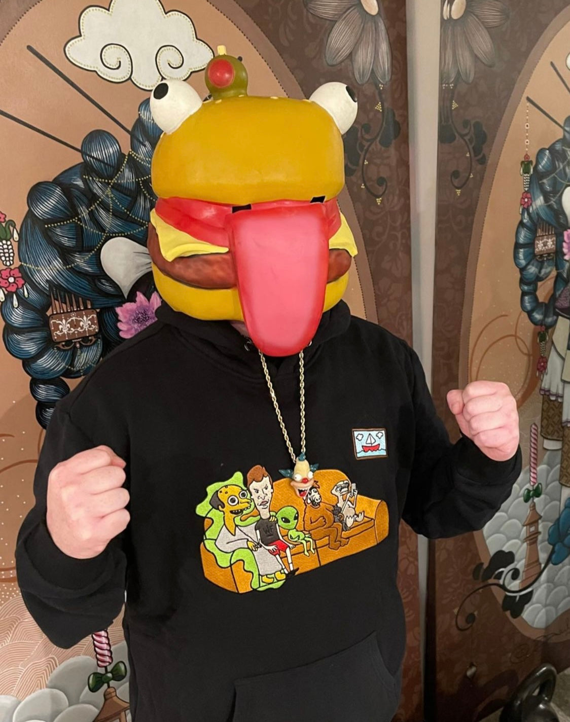 Black Couch Surfers Hoodie