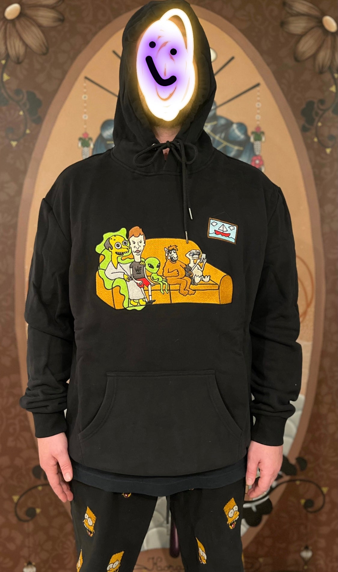 Black Couch Surfers Hoodie