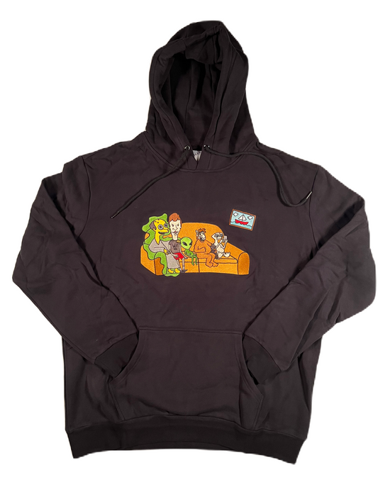 Black Couch Surfers Hoodie