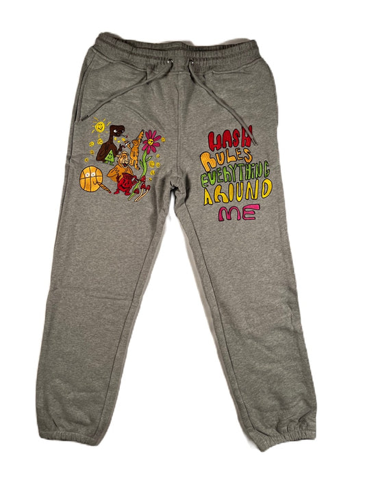 Hream & Friends Embroidered Gray Sweatpants