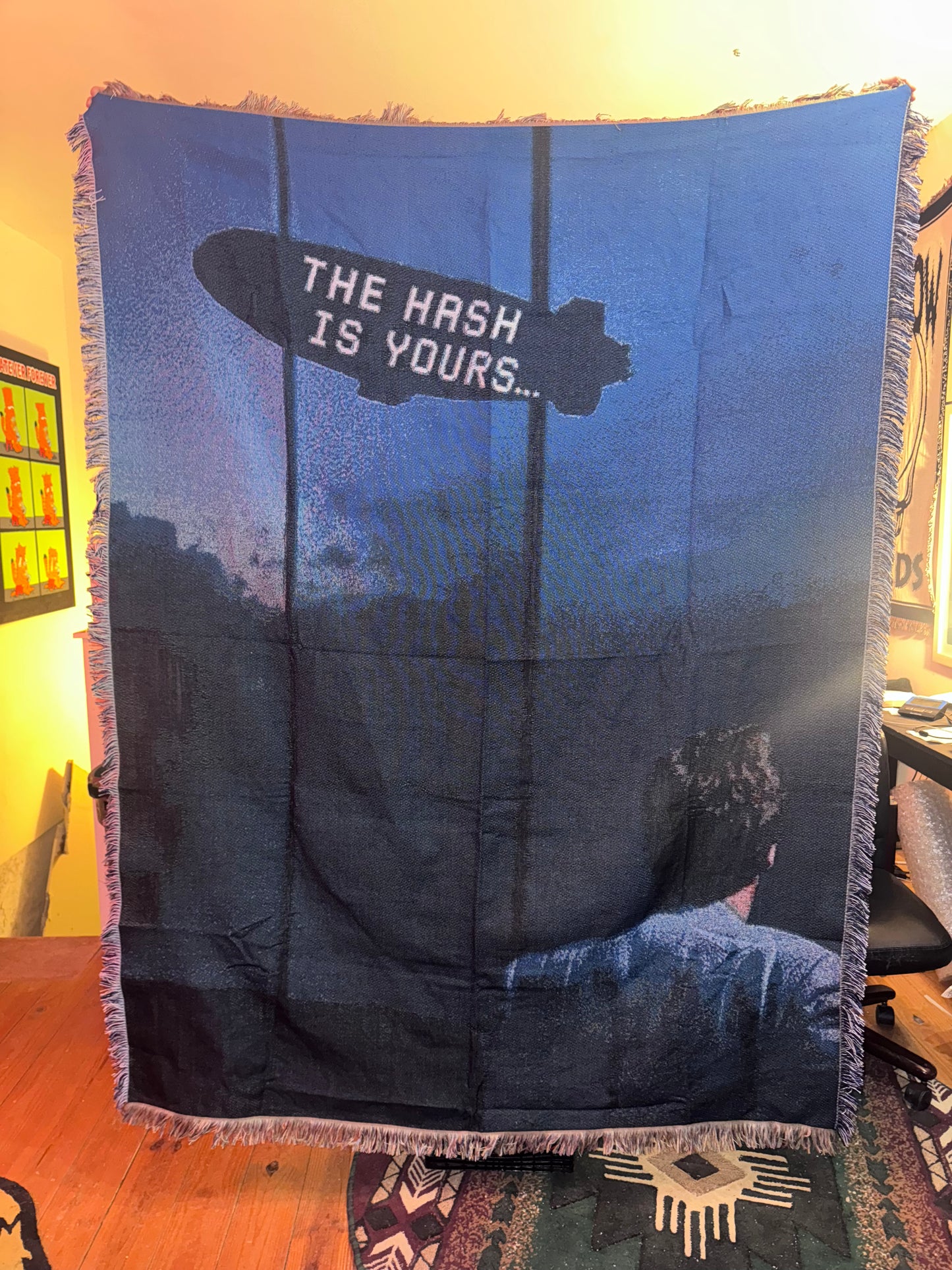 The hash is yours woven blanket