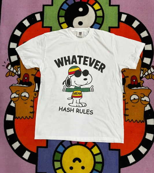 whatever snoopy hash rules shirt