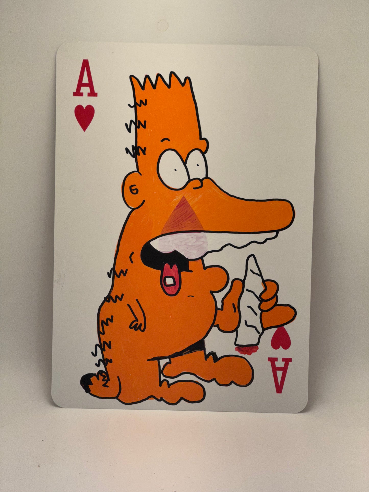 20 hand painted bartfields on 12inch playing card