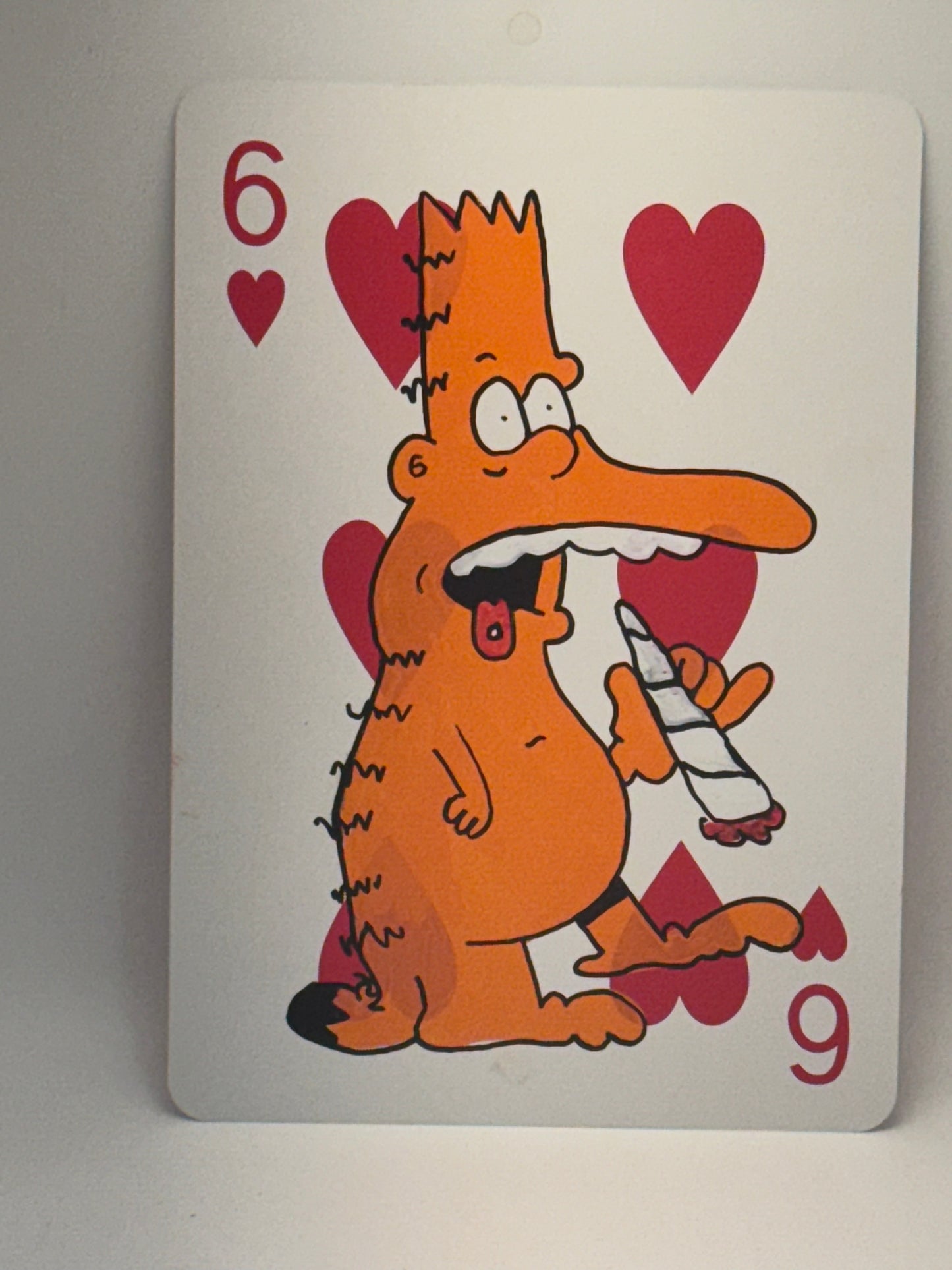 20 hand painted bartfields on 12inch playing card