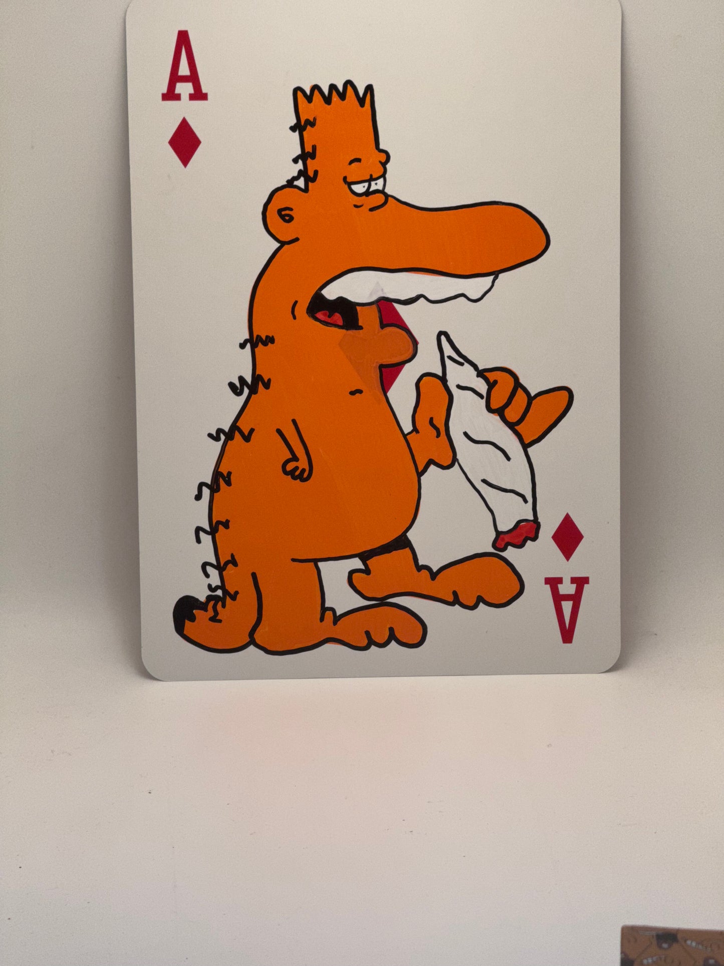 20 hand painted bartfields on 12inch playing card