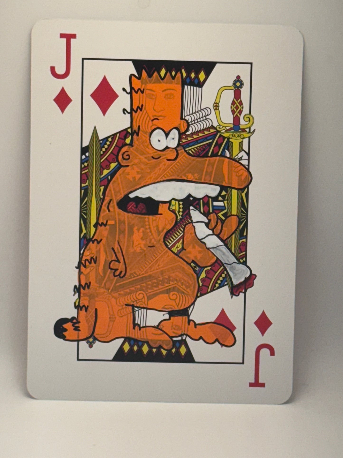 20 hand painted bartfields on 12inch playing card