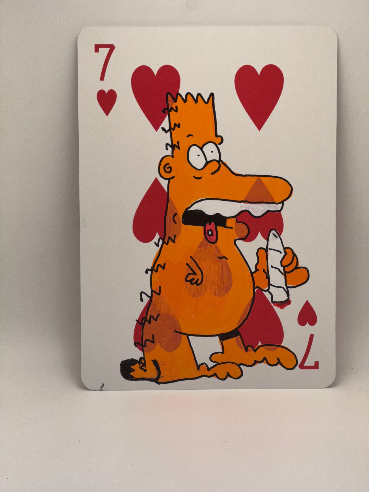 20 hand painted bartfields on 12inch playing card