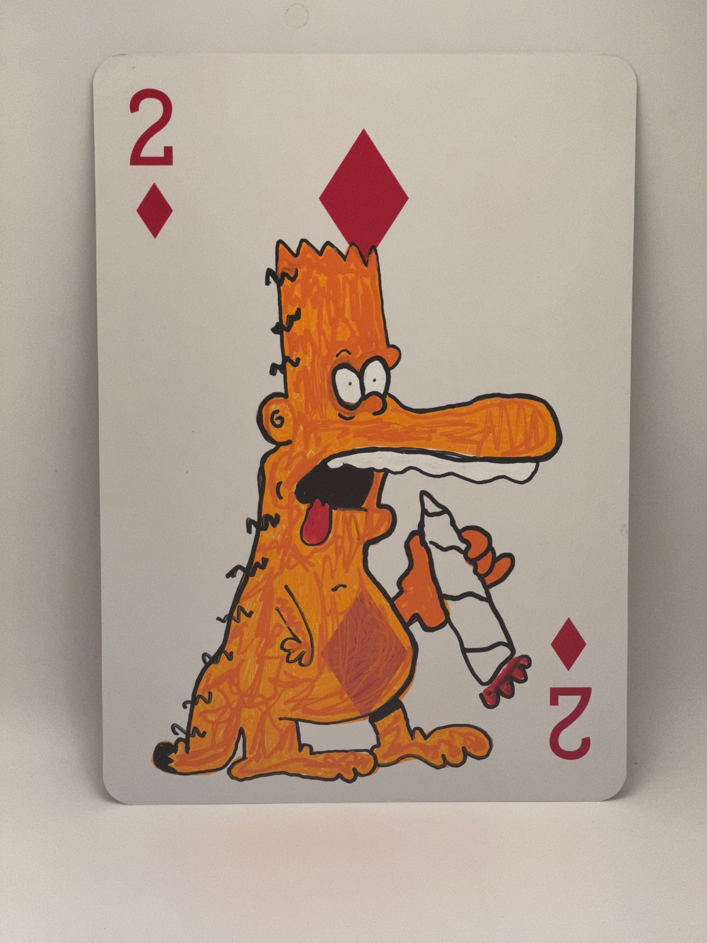 20 hand painted bartfields on 12inch playing card