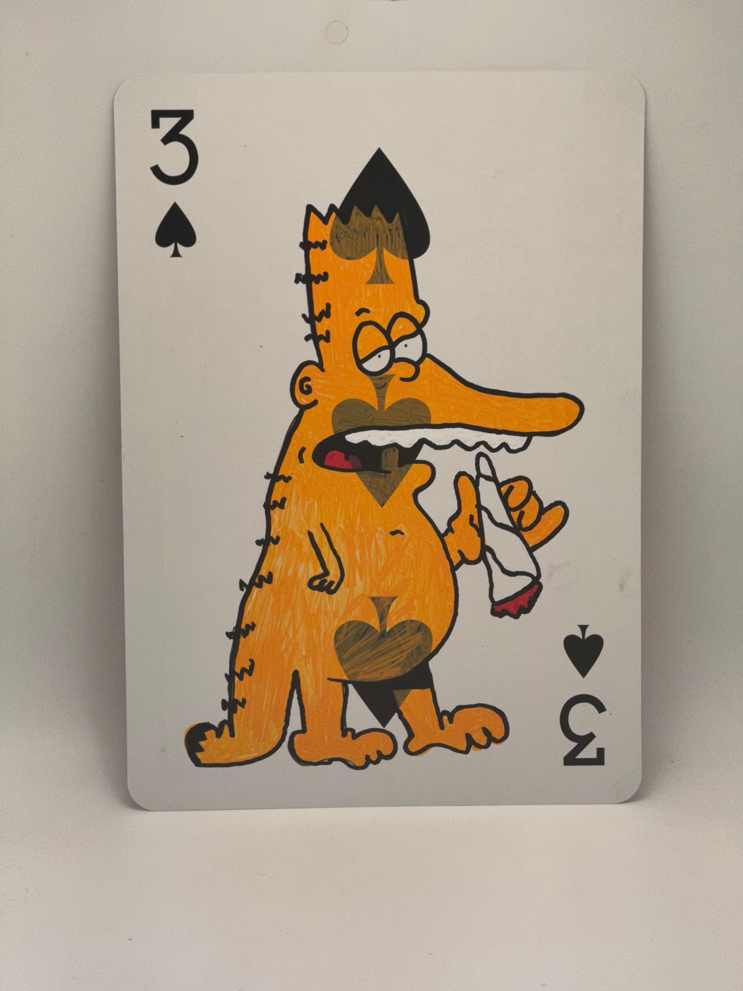 20 hand painted bartfields on 12inch playing card