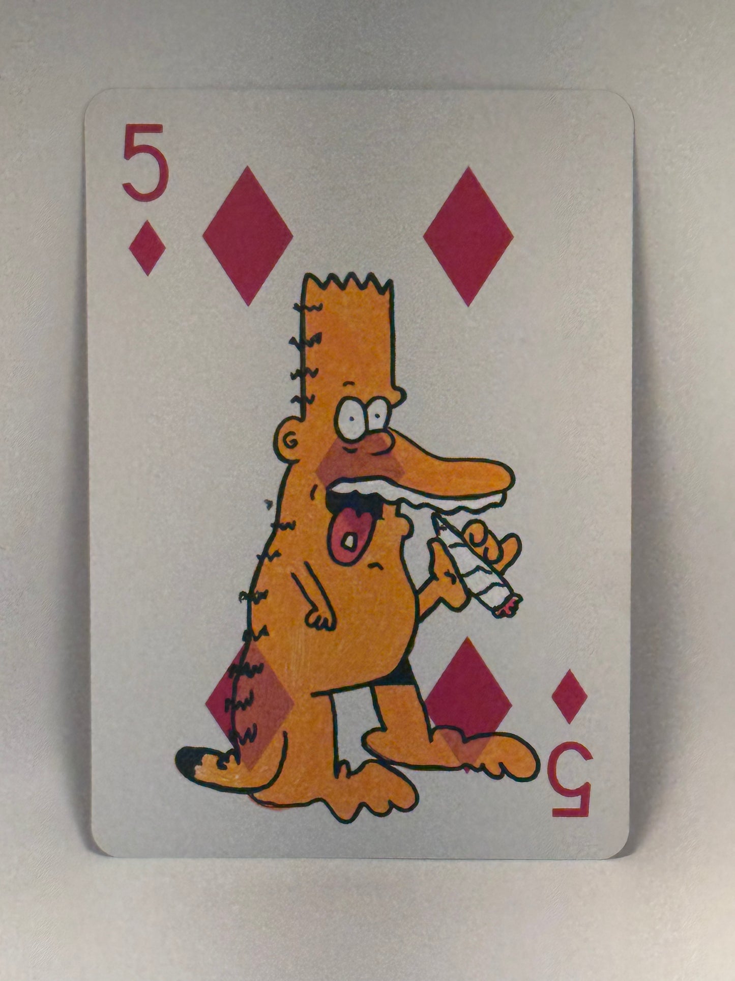 20 hand painted bartfields on 12inch playing card