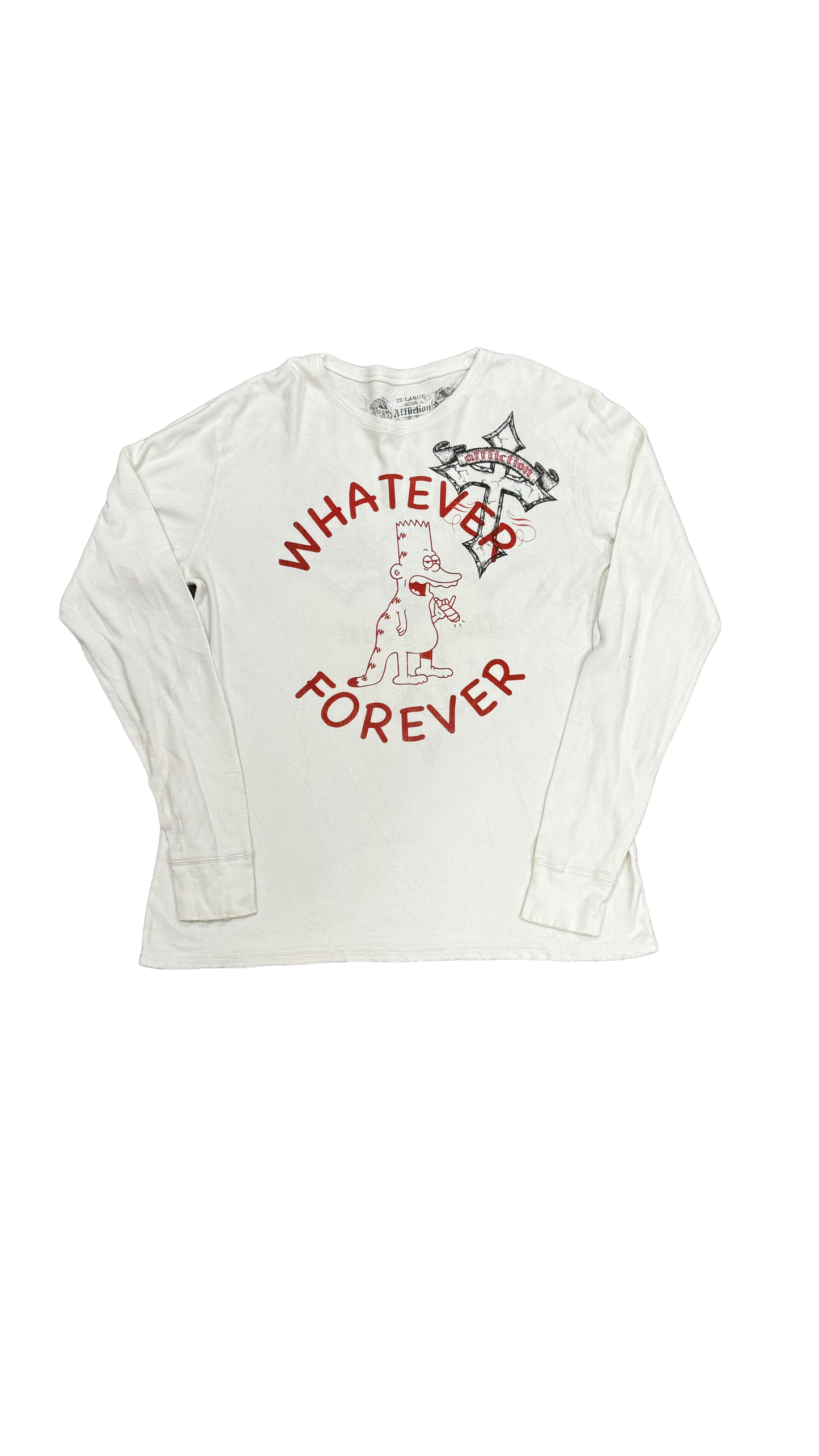 24"x30" WHATEVER FOREVER VINTAGE AFFLICTION SCREEN PRINTED T-SHIRT #53