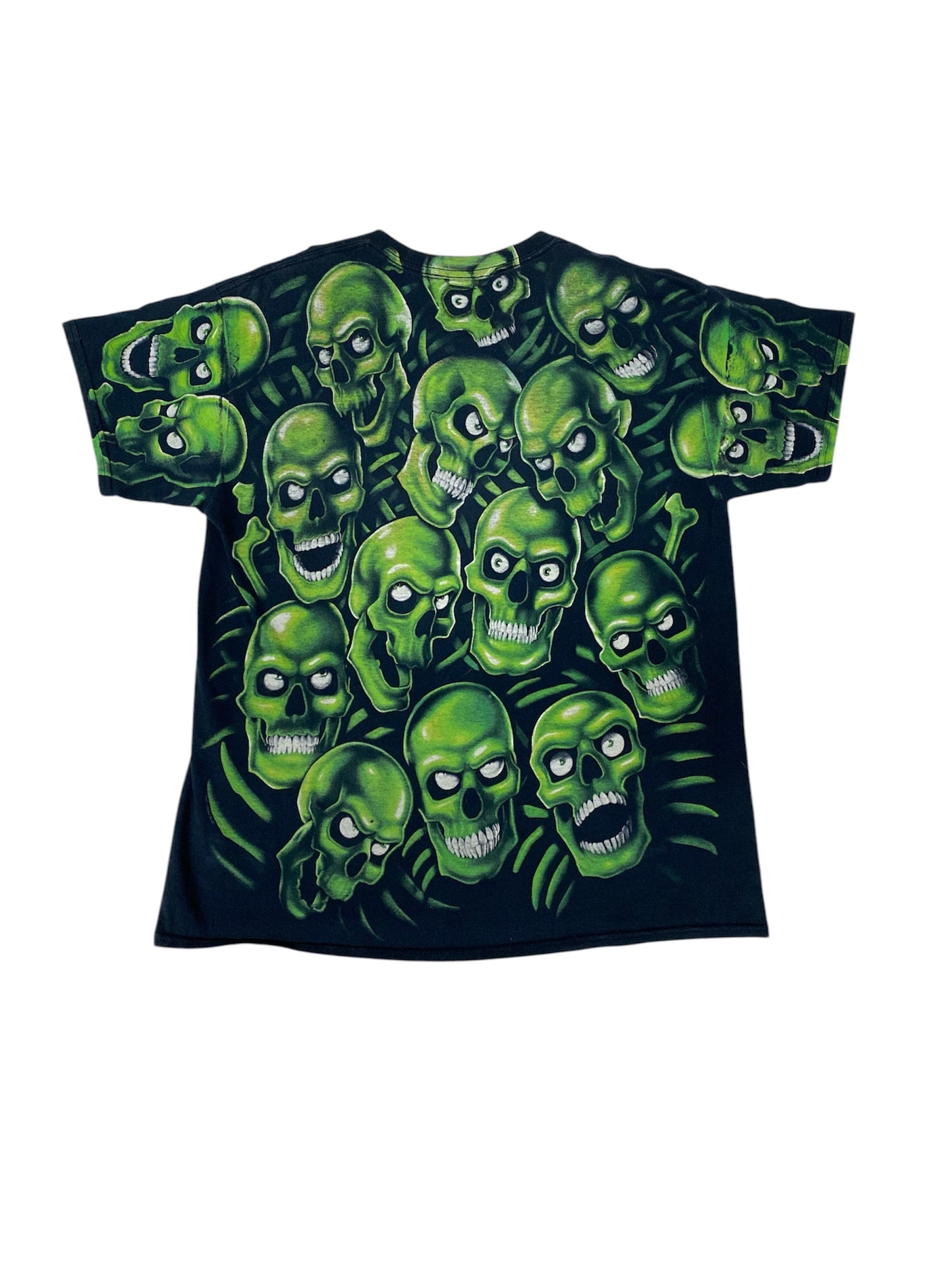 (L) Green Skull Pile w metal band 38