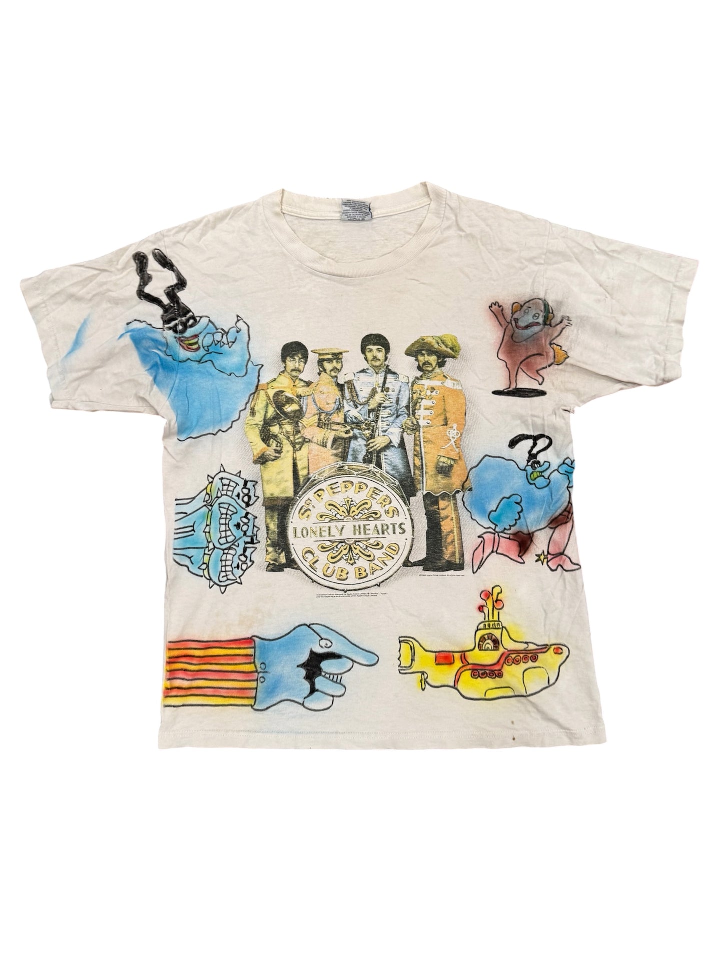 L Vintage Beatle shirt Painted