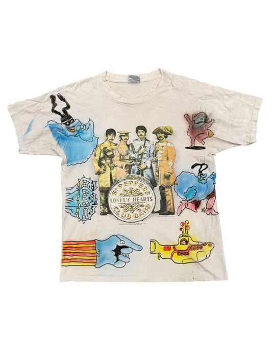 L Vintage Beatle shirt Painted